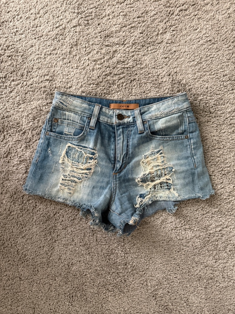Joe's Jeans Light Blue Distressed Denim Cutoff Shorts